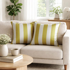 Chartreuse Satin Throw Cushion Cover Pack of 2 - Chartreuse Vertical