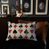 Red & Black Velvet Lumbar Cushion Cover - Royal Flush