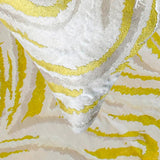 Fluid Yellow Throw Cushion Cover