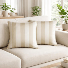 Taupe Satin Throw Cushion Cover Pack of 2 - Taupe Vertical