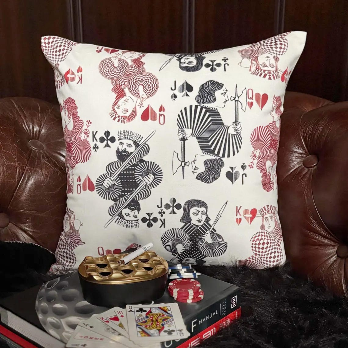 Royal Hearts Throw Cushion Cover