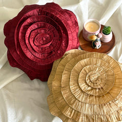 Vintage Golds - Crushed Art Silk Gold Decorative Round Cushion Cover