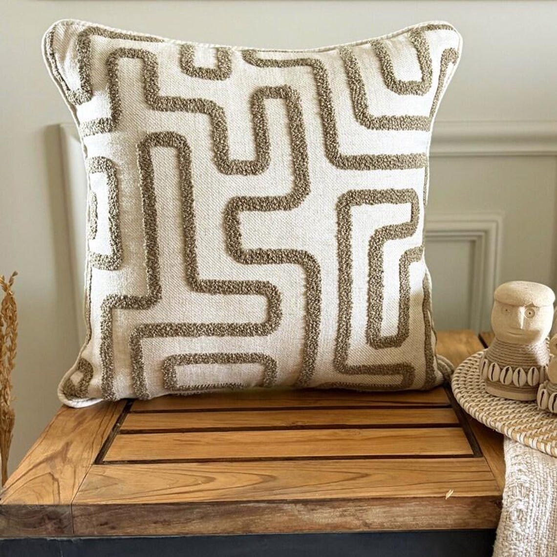 Earth Maze Throw Cushion Cover