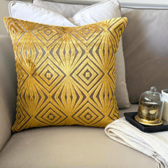 Chartreuse Prism Throw Cushion Cover