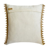 Beige & Green Jacquard Woven Throw Cushion Cover - Sandloom