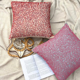 Pink Rush - Pink Cotton Linen Throw Pillow Cover