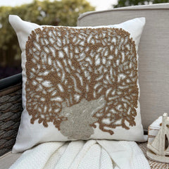 Gold Oak Tree Pillow Cover