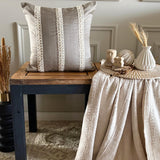 Gray Cotton Linen Throw Cushion Cover - Pearl Bound