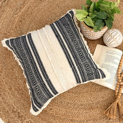 Casablanca Dream - Black Jacquard Throw Cushion Cover