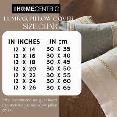 Beige Linen Blend Lumbar Cushion Cover - Floral Dune