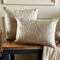 Pearl Mandala Throw Cushion Cover