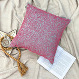 Pink Rush - Pink Cotton Linen Throw Pillow Cover