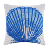 Oyster Bay - Blue Cotton Linen Throw Cushion Cover