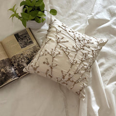 Jute Willow - Ivory Art Silk Decorative Euro Sham