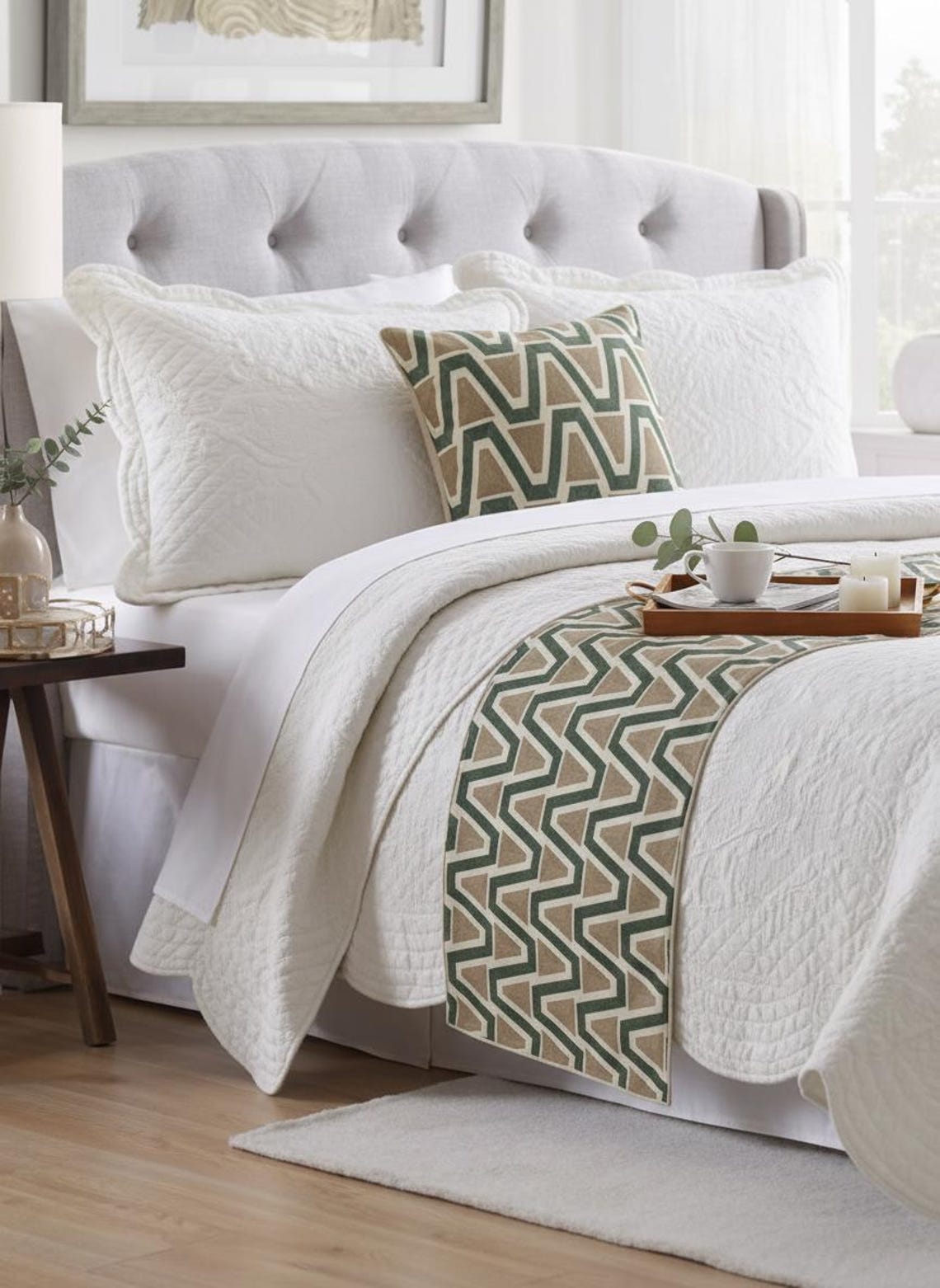 Triad Decorative Bed Runner and Cushion Cover