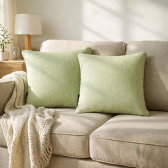 Set of 2 Sage Mint Linen Throw / Lumbar Cushion Cover - Sage Mint