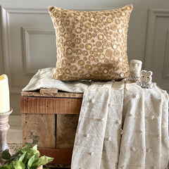 Jute Centric - Natural Beige Cotton Linen Decorative Euro Sham