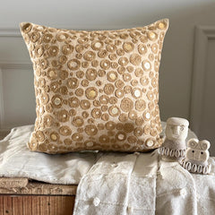 Jute Centric - Natural Beige Cotton Linen Decorative Euro Sham