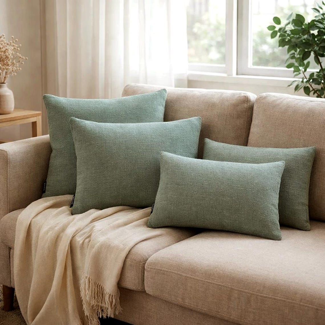 Sea Salt Linen Throw Cushion Cover