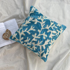 Aqua Ornate - Aqua Blue Art Silk Decorative Euro Sham