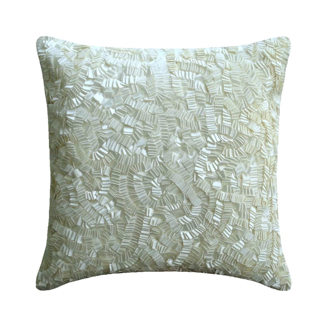 Ivory Elegance - Ivory Art Silk Decorative Euro Sham