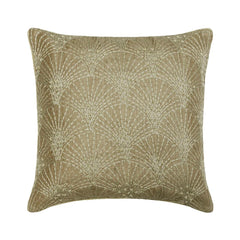 Pearl Deeds - Beige Linen Throw Pillow Cover