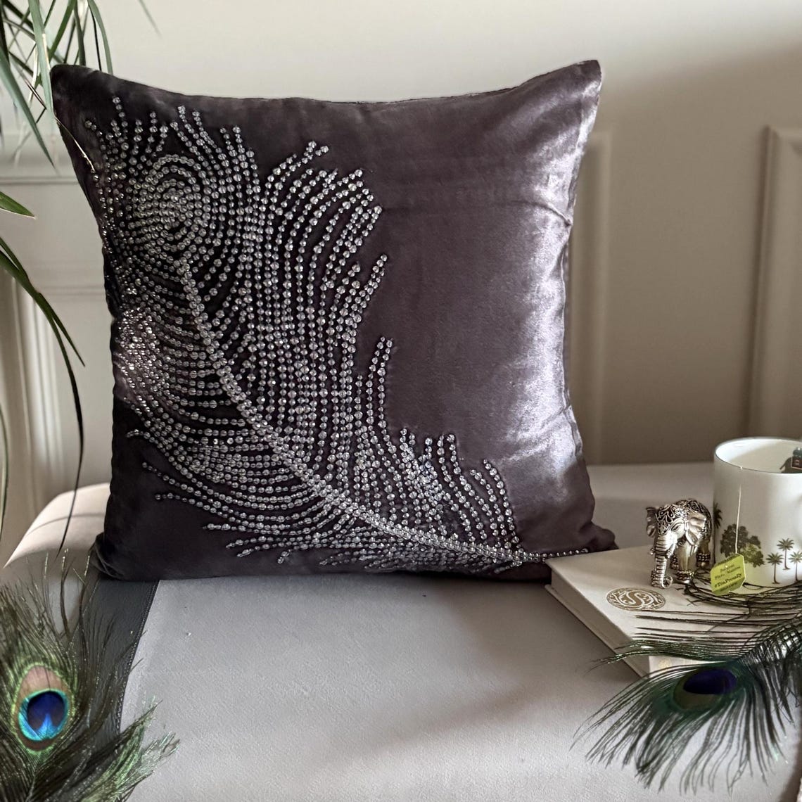 Peacock Bliss Pillow Cover