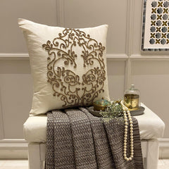 Gold Wedding - Ivory Silk Decorative Euro Sham