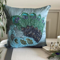 Dancing Peacock Pillow Cover