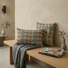 Beige Linen Throw Cushion Cover - Terrava Beige