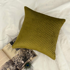 Chartreuse Energy - Green Velvet Decorative Euro Sham