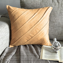 Contemporary Tan - Tan Beige Faux Suede Decorative Euro Sham