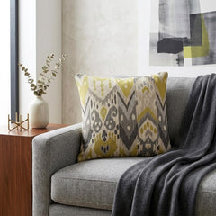 Chartreuse Linen Throw Cushion Cover - Terrosa