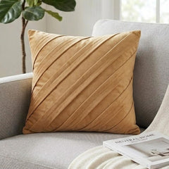 Contemporary Tan - Tan Beige Faux Suede Decorative Euro Sham
