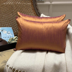 Gold & Purple Luxury - Gold & Purple Art Silk Throw Cushion Cover Pack of 2
