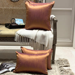 Gold & Purple Luxury - Gold & Purple Art Silk Throw Cushion Cover Pack of 2