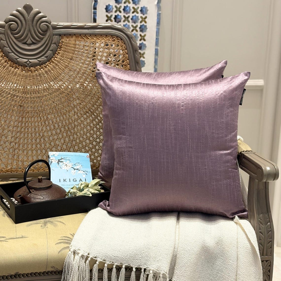 Smoky Green Luxury Throw Cushion Cover
