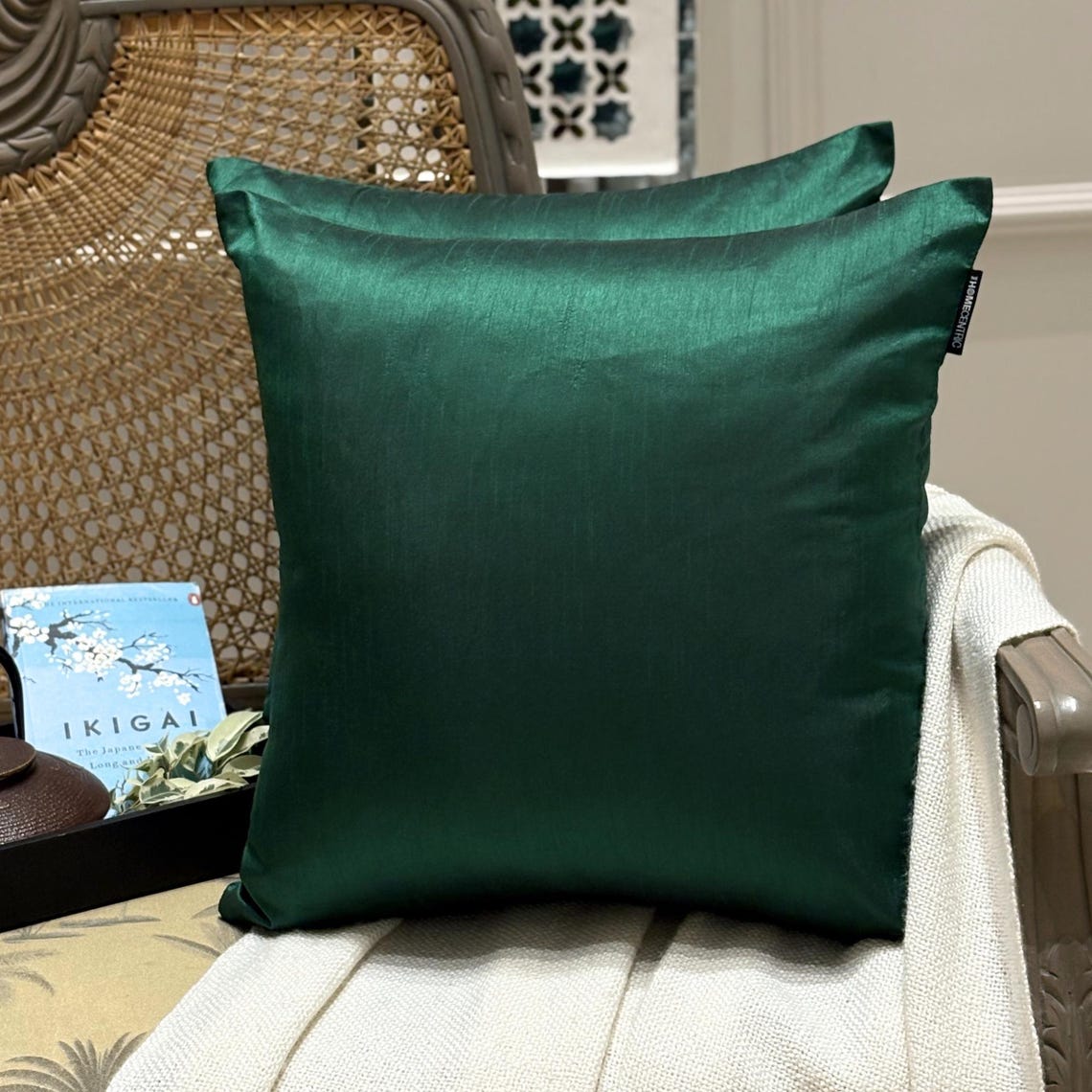 Dark Green Luxury Throw Cushion Cover
