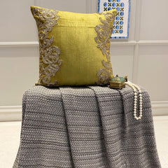 Gold Mythology - Lemon Grass Velvet Decorative Euro Sham
