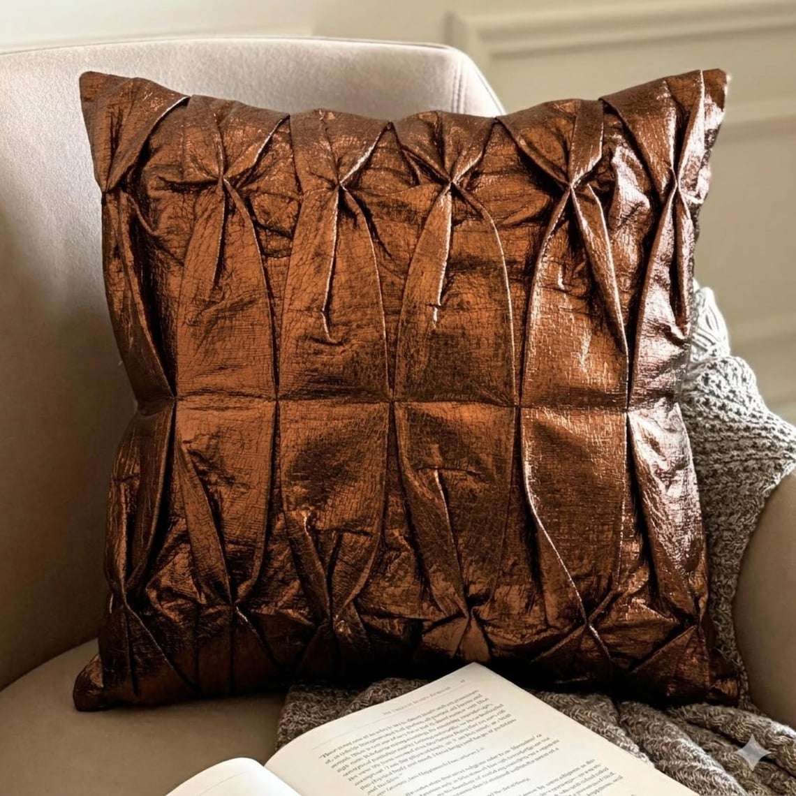 Stunning Bronzer Copper Decorative Euro Shams