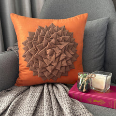 Warm Summer - Rust Suede Decorative Euro Sham