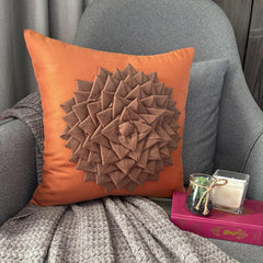 Warm Summer - Rust Suede Decorative Euro Sham