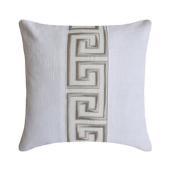 Ivory And Gray Linen Throw Cushion Cover - Caesar’s Line