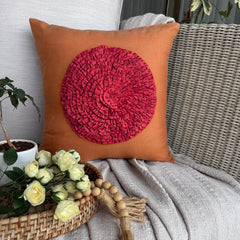 Vintage Rust - Rust Suede Decorative Euro Sham