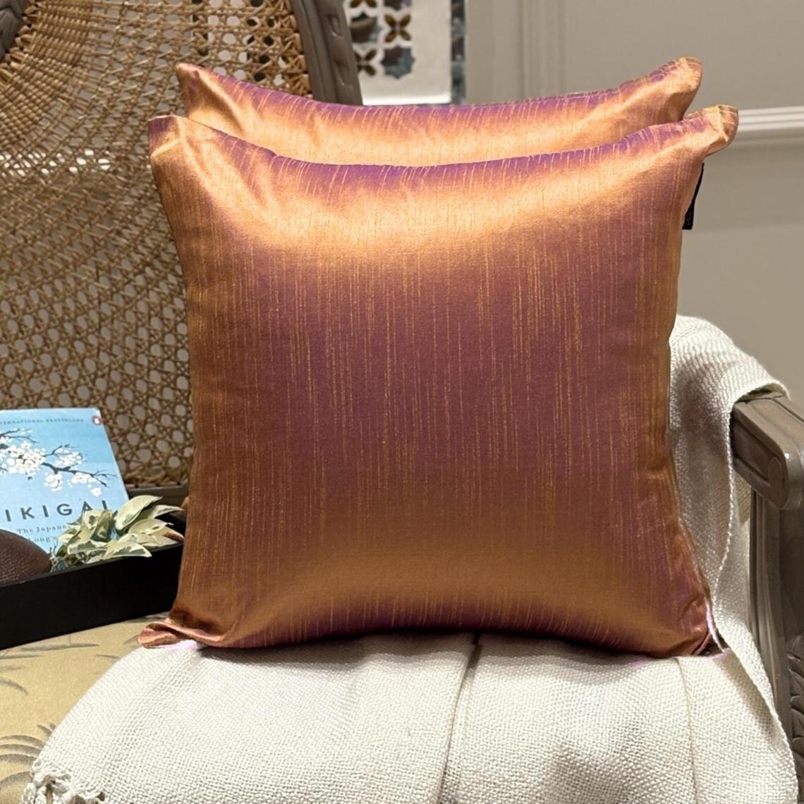 Gold & Purple Luxury Throw Cushion Cover