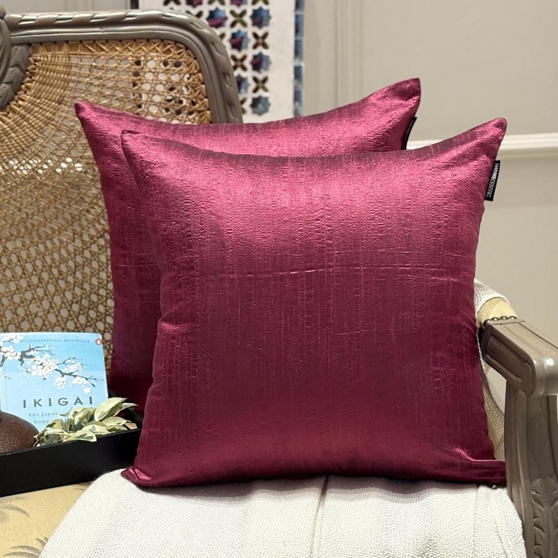 Magenta Luxury Throw Cushion Cover