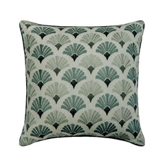 Flourish - Blue Cotton Throw Cushion Cover