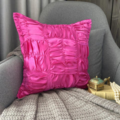 Dreamy Hotty Pink - Hot Pink Satin Decorative Euro Sham