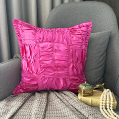 Dreamy Hotty Pink - Hot Pink Satin Decorative Euro Sham