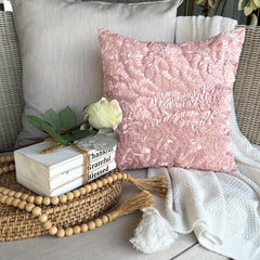 Pink Paradise - Pink Art Silk Decorative Euro Sham